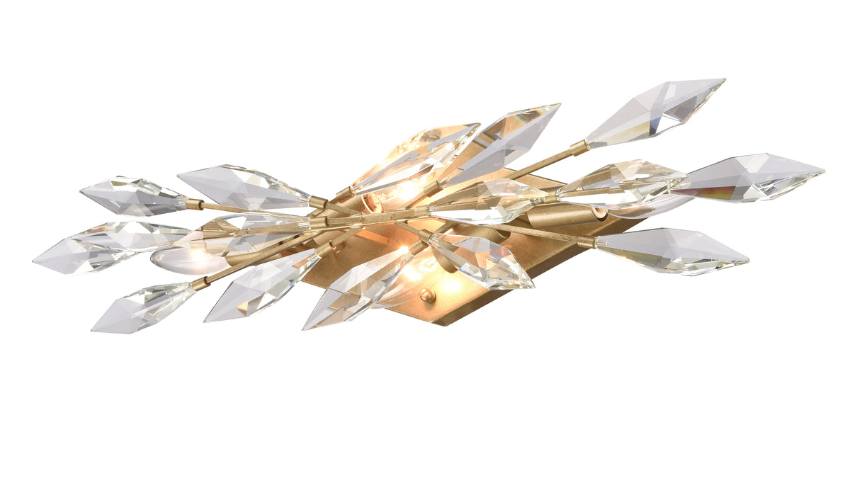 Arabela Crystal Fusion peruvian gold vanity light 85426-4
