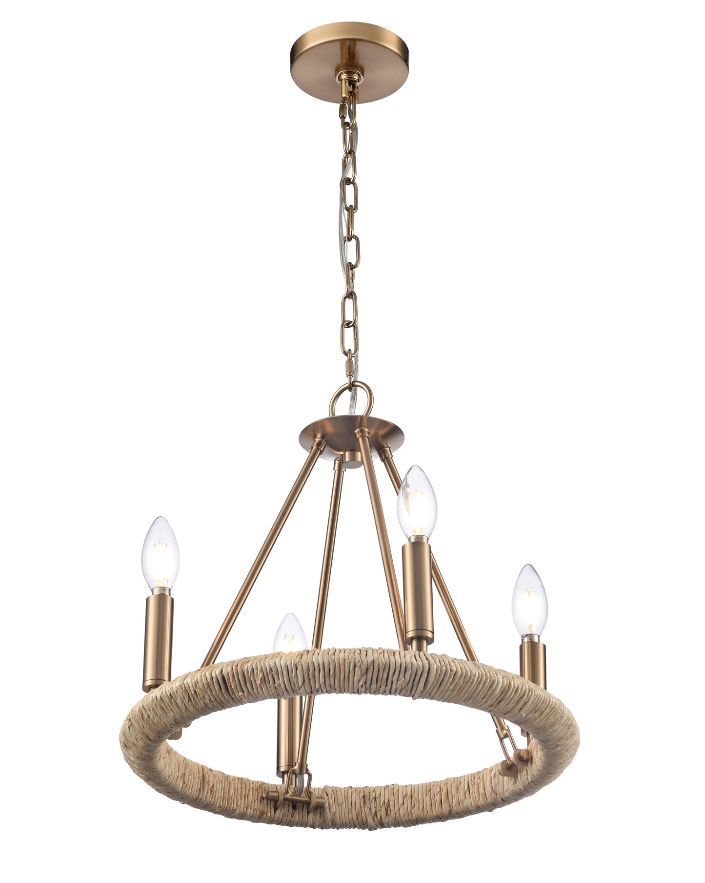 Arabela Cabana lacquered gold chandelier 85430-4 view 2