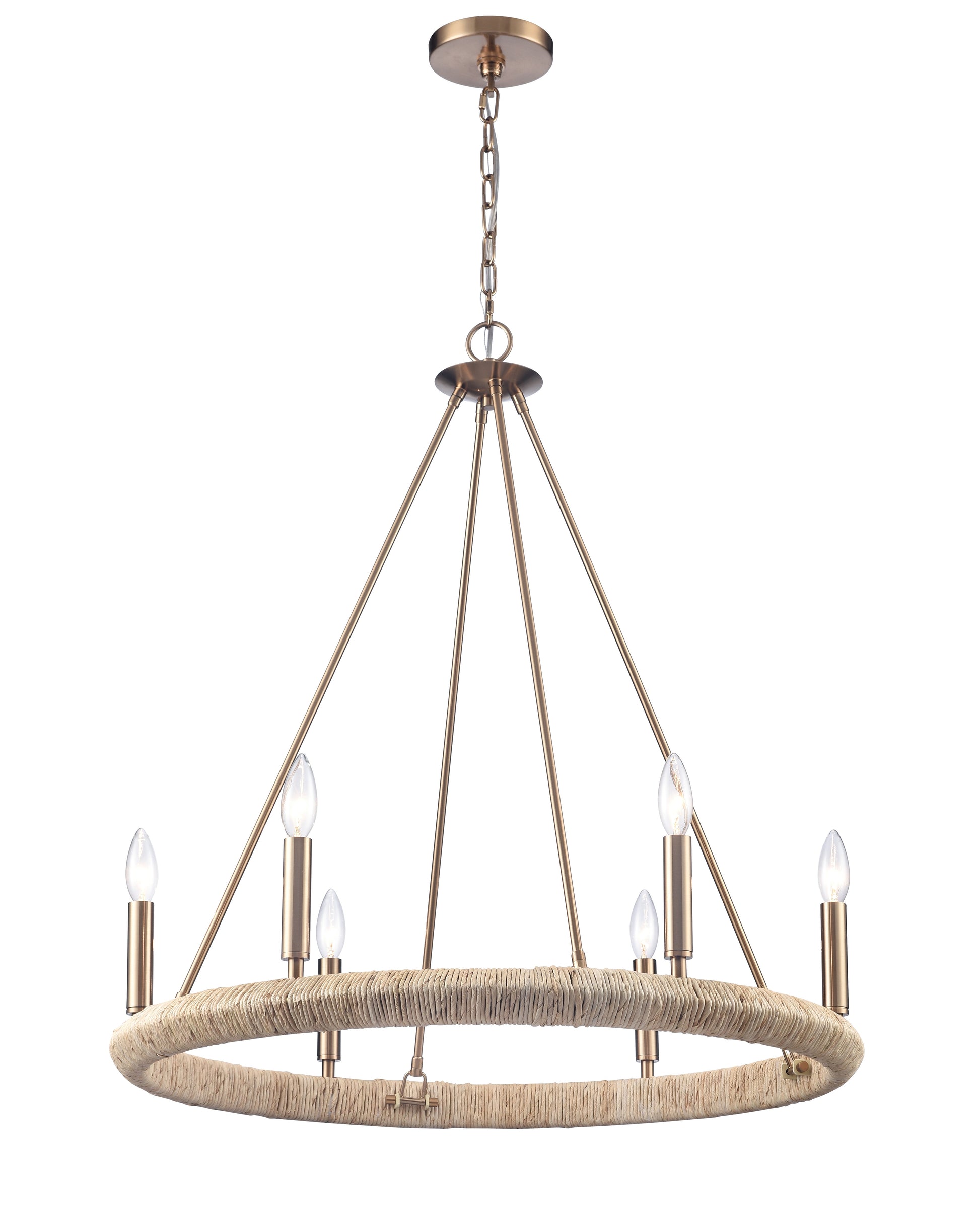 Arabela Cabana lacquered gold chandelier 85431-6