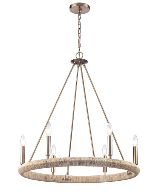 Arabela Cabana lacquered gold chandelier 85431-6