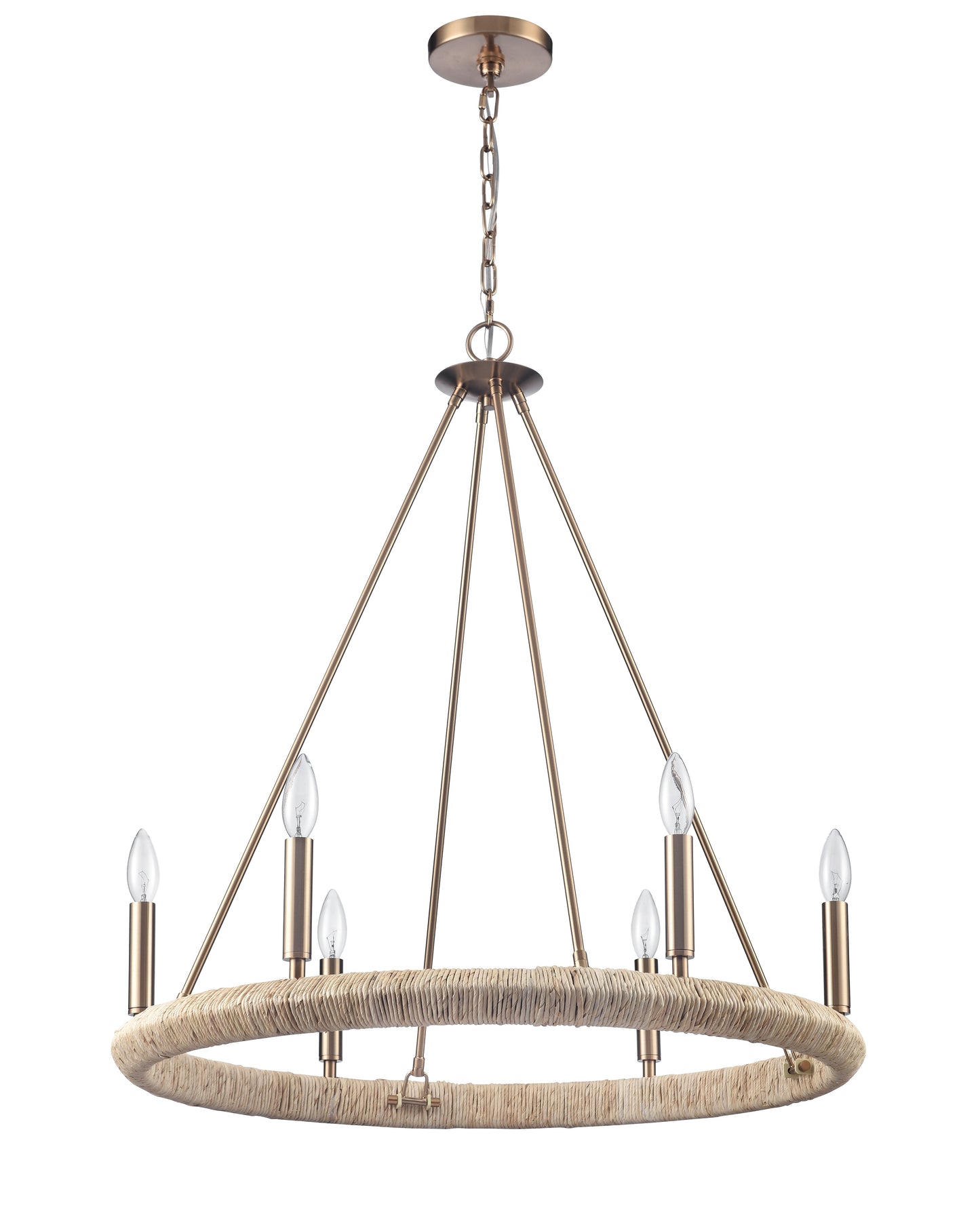 Arabela Cabana lacquered gold chandelier 85431-6 view 2
