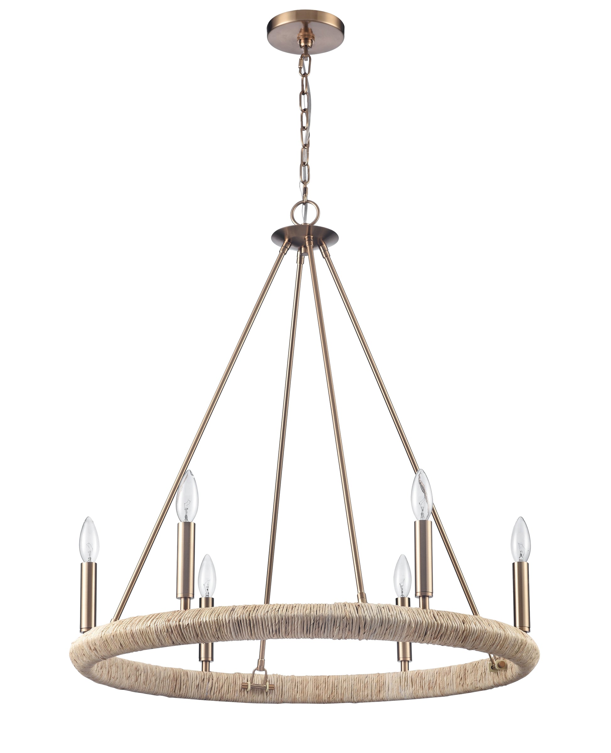 Arabela Cabana lacquered gold chandelier 85431-6 view 2