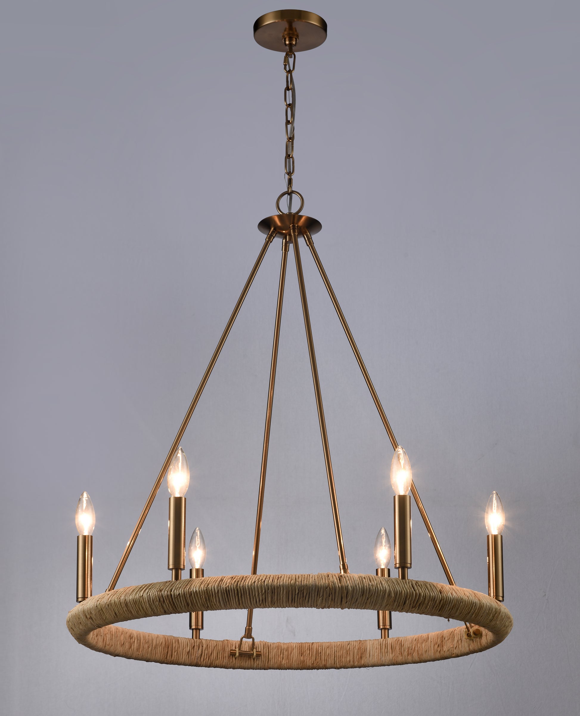 Arabela Cabana lacquered gold chandelier 85431-6 view 3