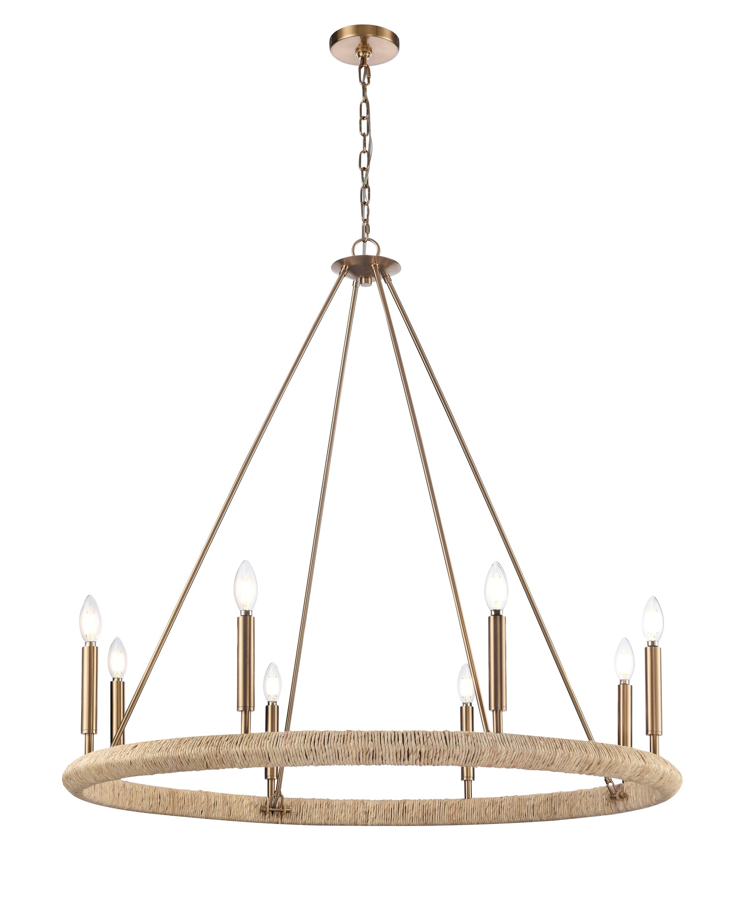 Arabela Cabana lacquered gold chandelier 85432-8 view 2