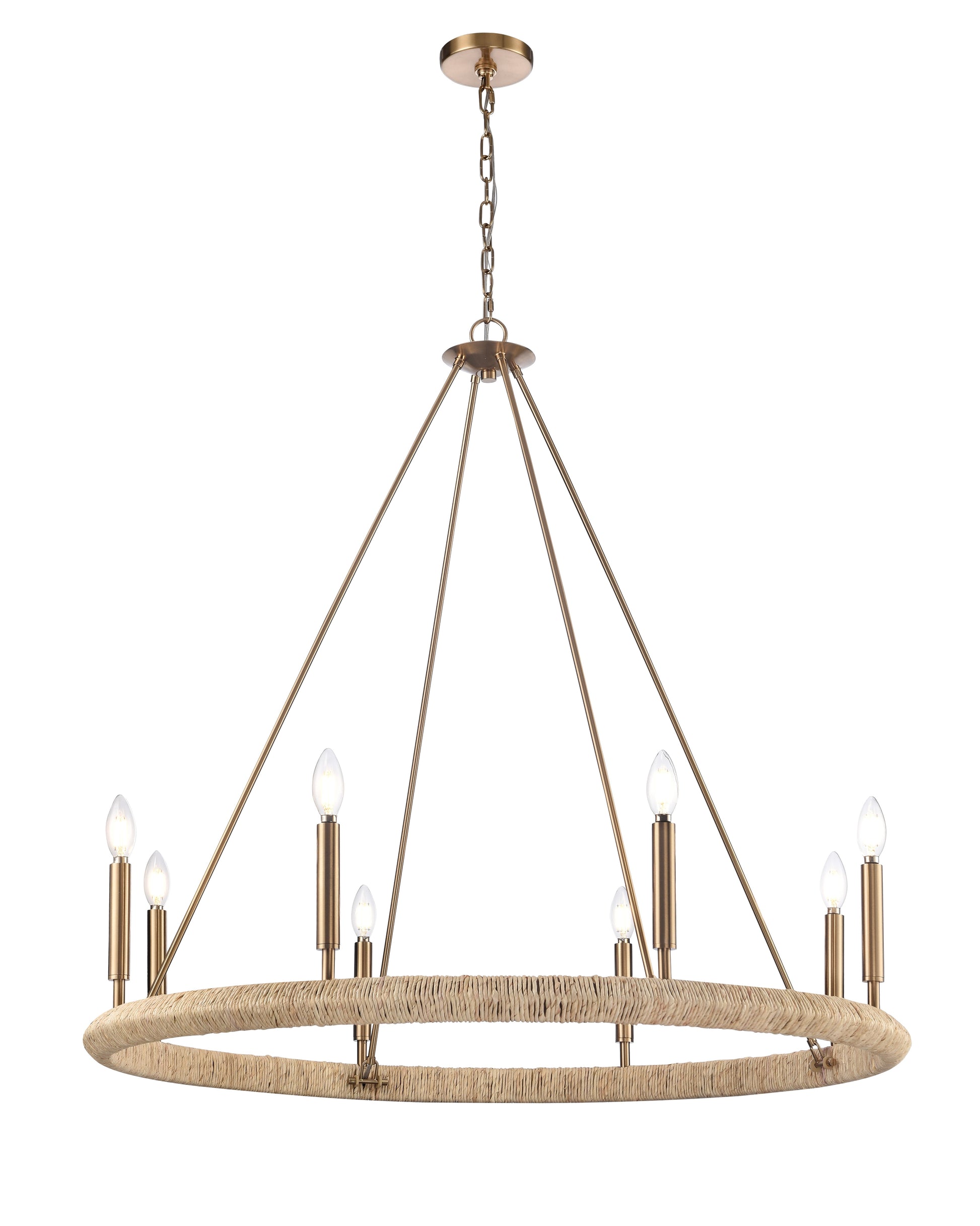 Arabela Cabana lacquered gold chandelier 85432-8 view 2