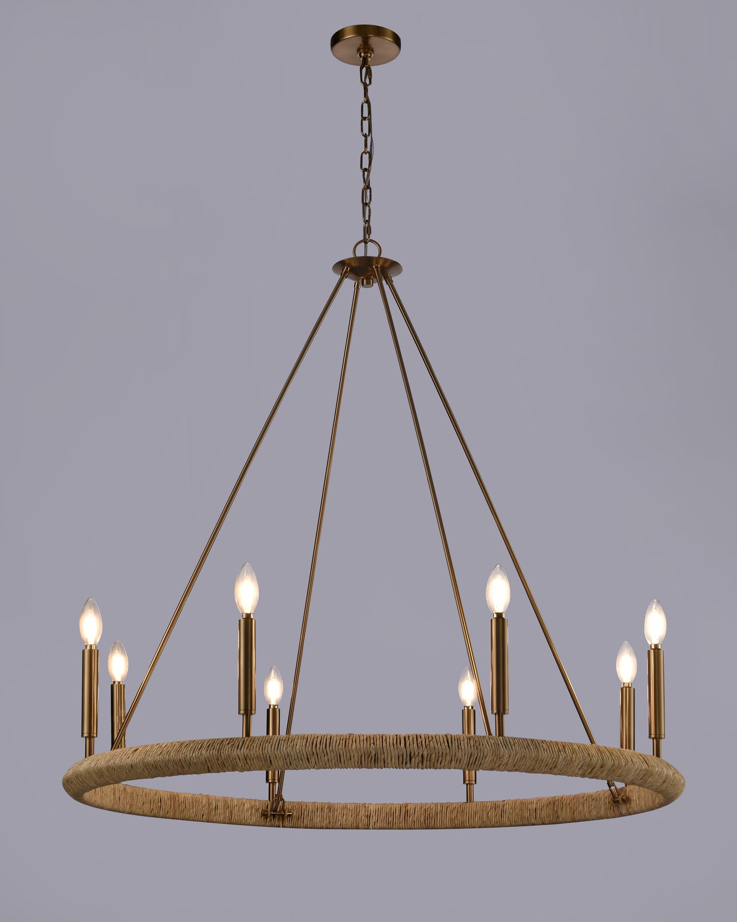 Arabela Cabana lacquered gold chandelier 85432-8 view 3
