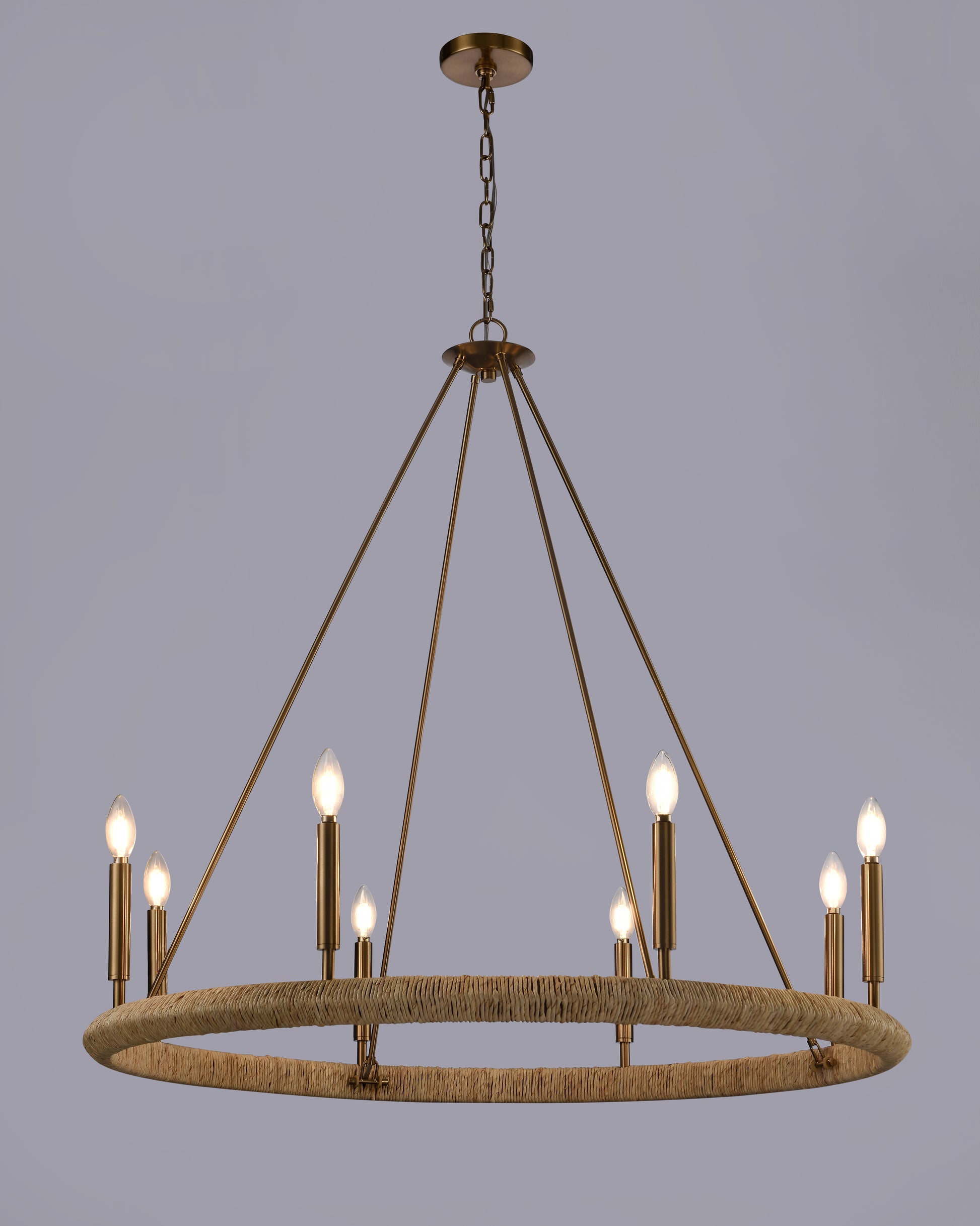 Arabela Cabana lacquered gold chandelier 85432-8 view 3