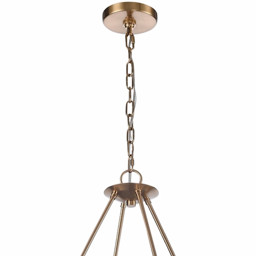Arabela 85432-8 Cabana chandelier with layered corn leaf rope detailing, circular silhouette and sophisticated boho chic design