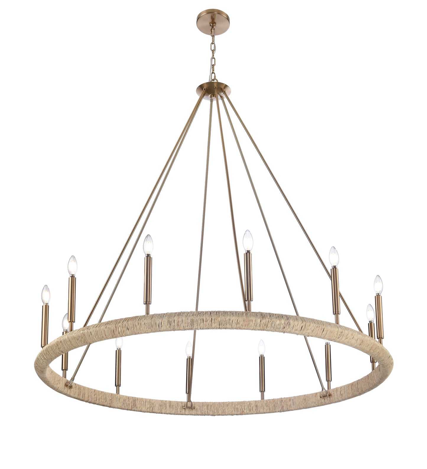 Arabela Cabana lacquered gold chandelier 85433-12 view 2