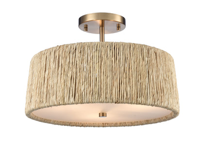 Arabela Cabana lacquered gold semi flush 85437-3
