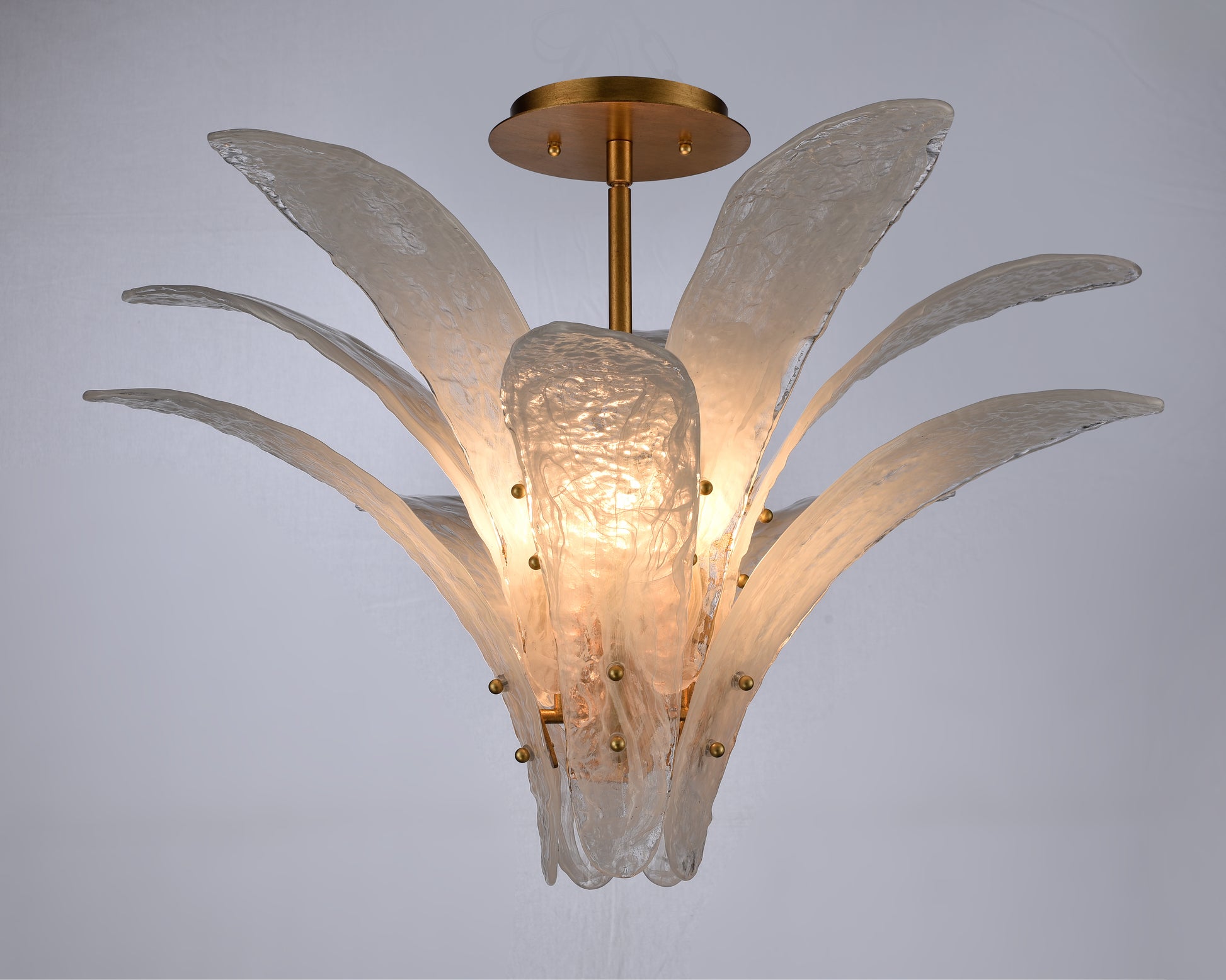 Arabela Fiore antique gold leaf semi flush 85494-5 view 3