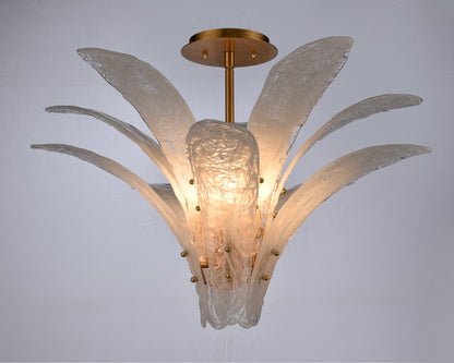 Arabela Fiore antique gold leaf semi flush 85494-5 view 3