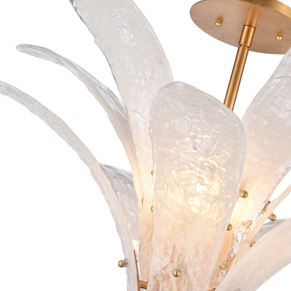 Arabela Fiore antique gold leaf semi flush 85494-5 view 4