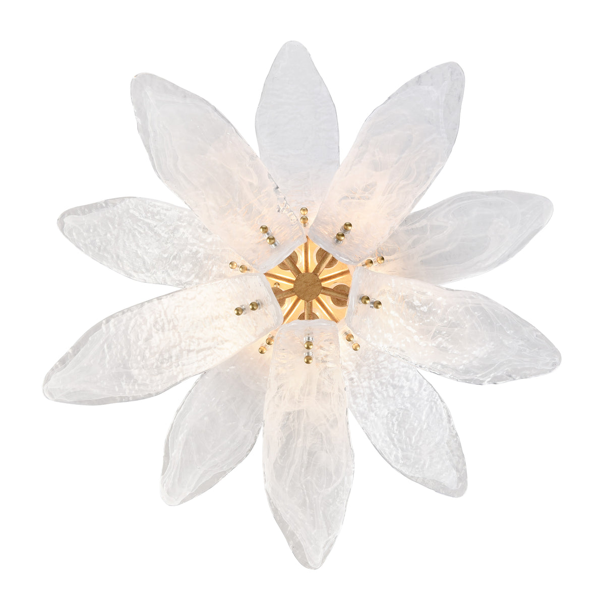 Arabela Fiore antique gold leaf semi flush 85494-5 view 5