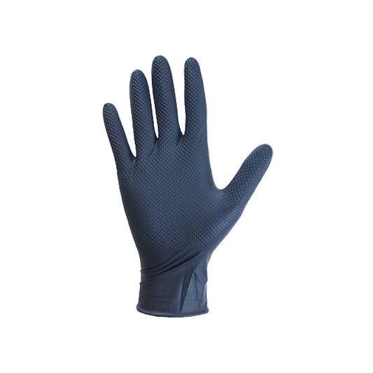 Dottie 8NG100XL Dottie Diamond Texture Black Nitrile Disposable Gloves 8Mil X-Large 8NG100XL