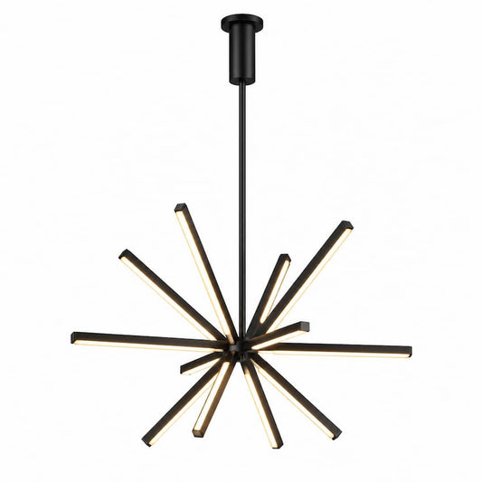 Kuzco Sirius CH14348 modern chandelier with 48W integrated LED, 3000K warm white illumination and 90 CRI