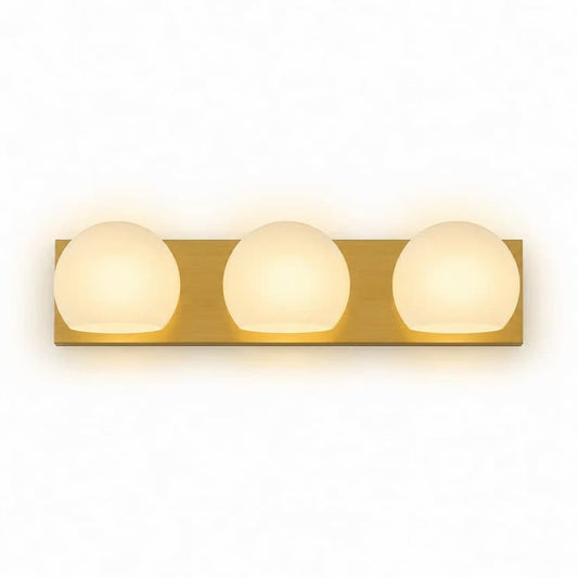 Alora Mood Willow VL548322BGOP 22-Inch 3-Light Vanity Light in Brushed Gold Finish with Opal Matte Glass Shades