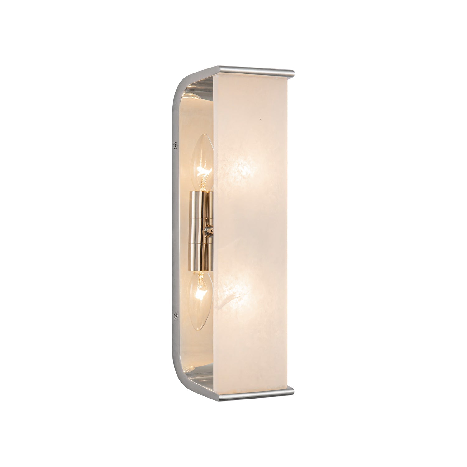 Alora Abbott polished nickel vanity light WV327015PNAR