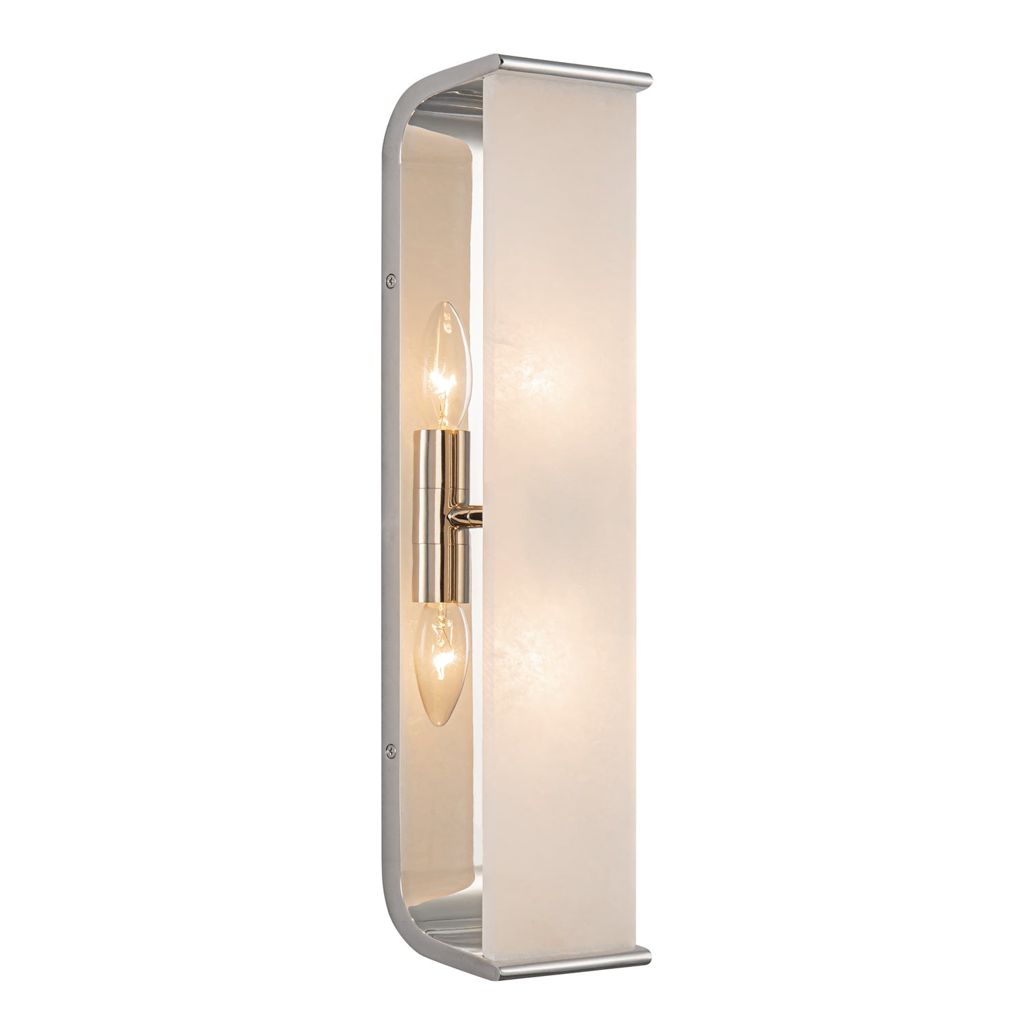 Alora Abbott polished nickel vanity light WV327019PNAR