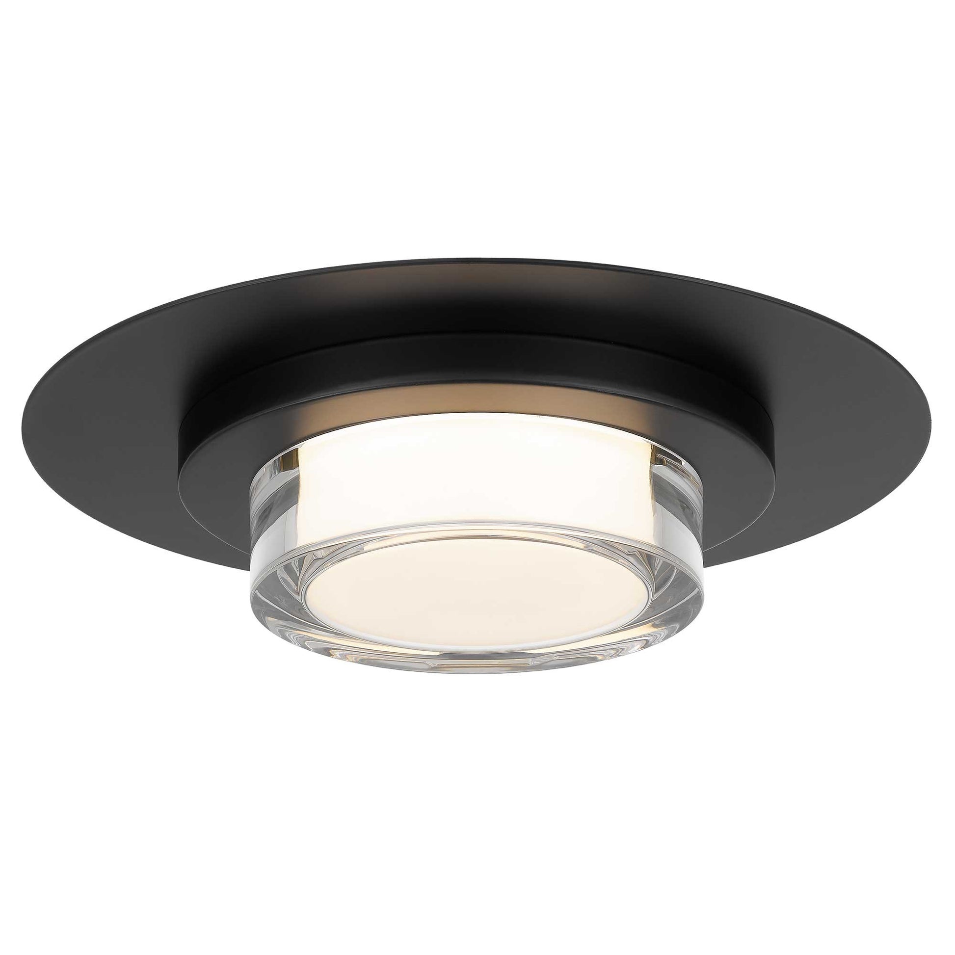 Alteck Plate 12 inch sand black LED outdoor flush mount