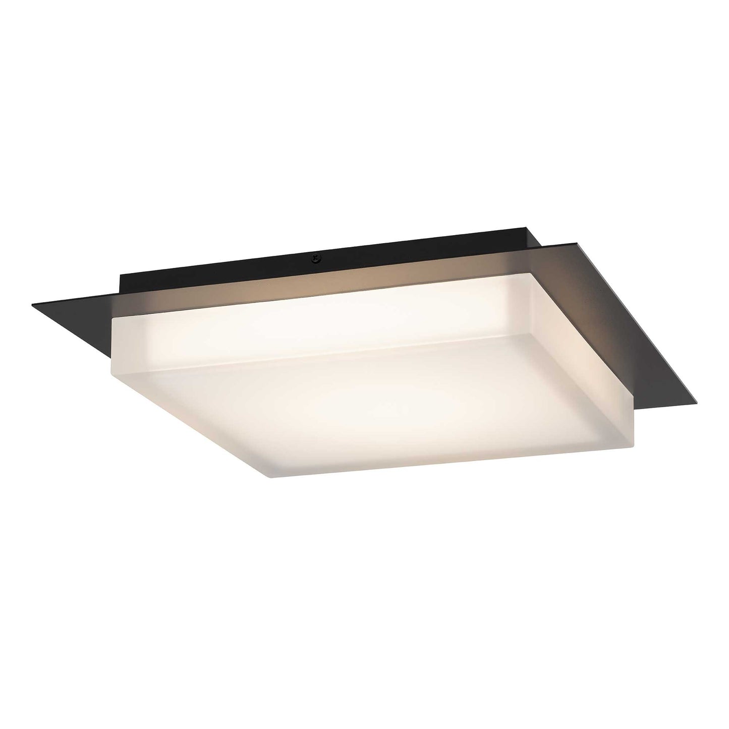 Alteck Plate 12 inch brushed stainless steel LED outdoor flush mount