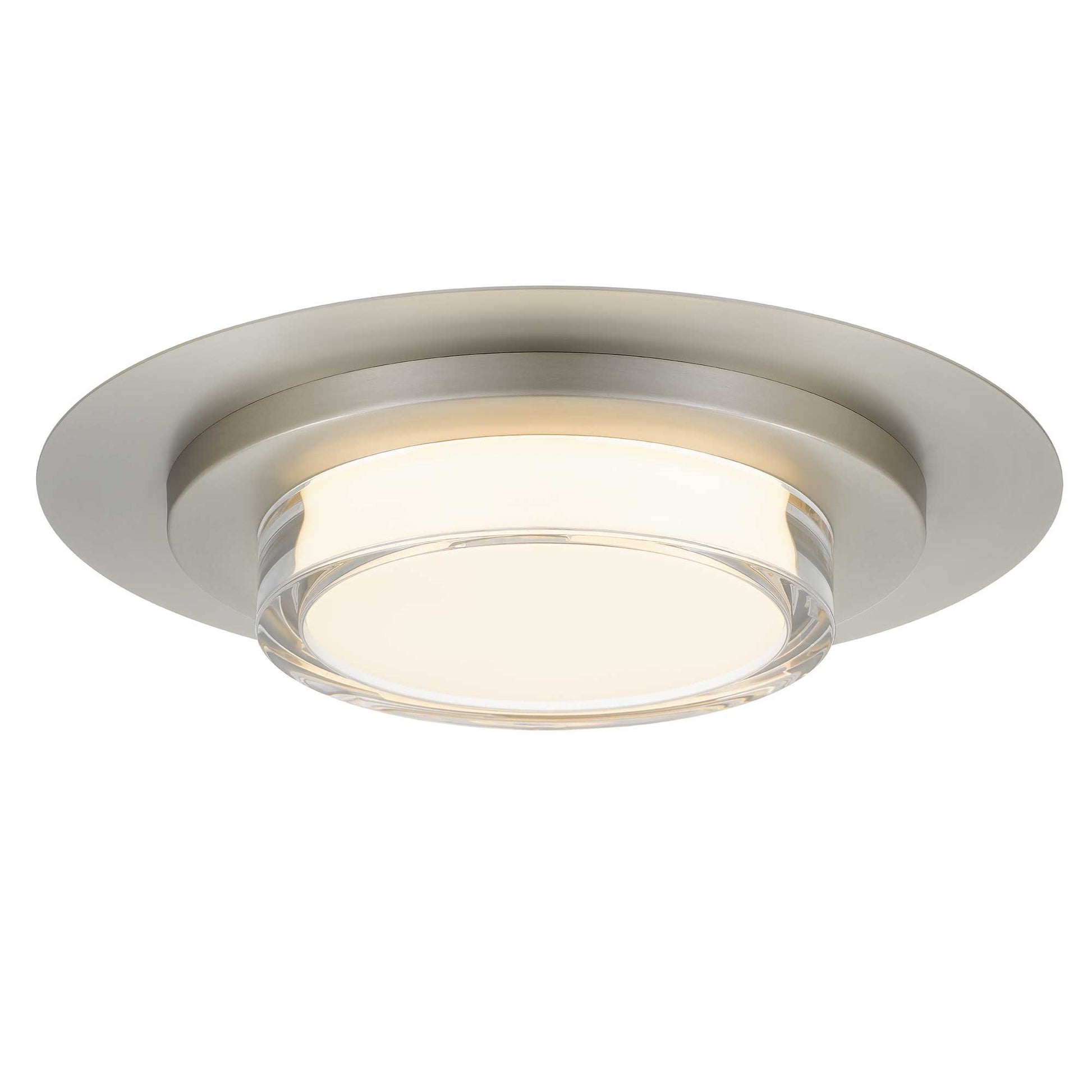 Alteck Plate 16 inch brushed stainless steel LED outdoor flush mount