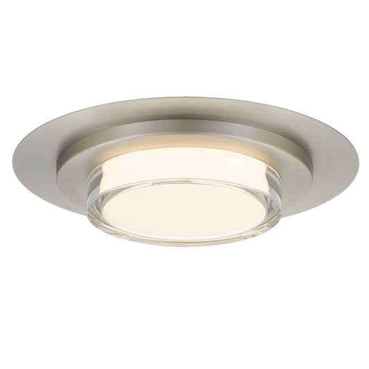 Alteck Plate 16 inch brushed stainless steel LED outdoor flush mount