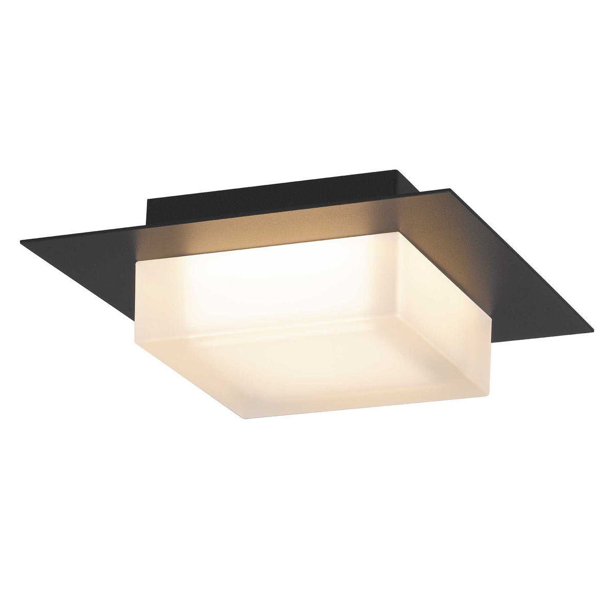 Alteck Foursquare 8 inch sand black LED outdoor flush mount