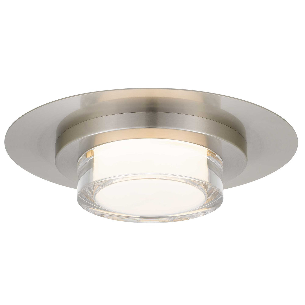 Alteck Foursquare 14 inch brushed stainless steel LED outdoor flush mount