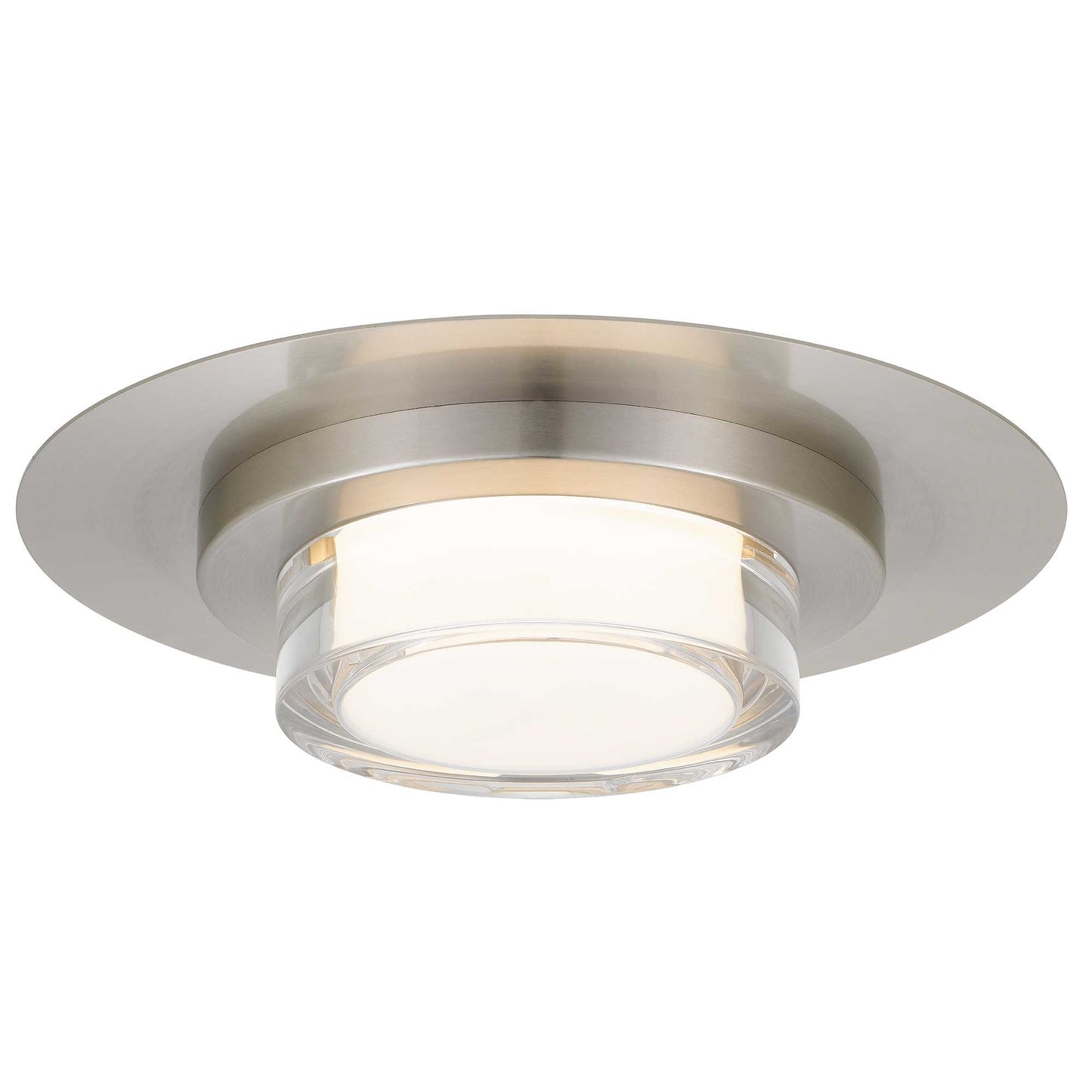Alteck Foursquare 14 inch brushed stainless steel LED outdoor flush mount