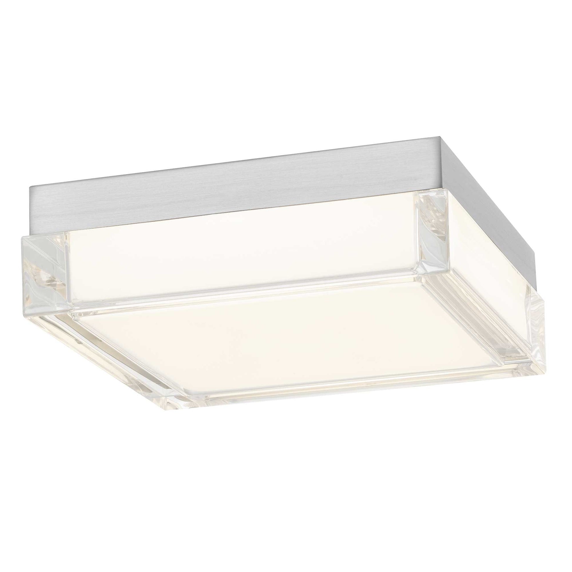 Alteck Box 8 inch brushed stainless steel LED outdoor flush mount