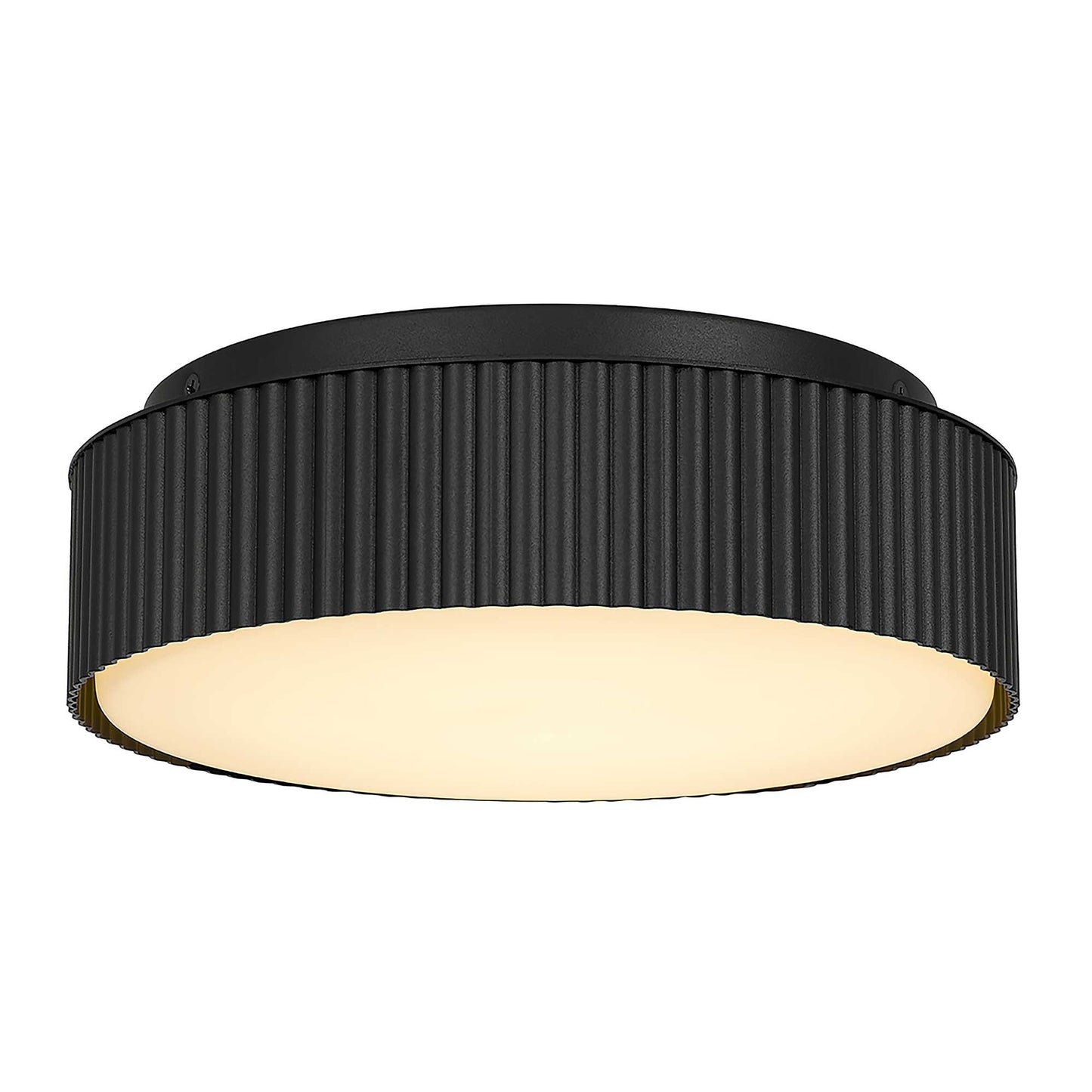 Alteck Channel 9 inch sand black LED outdoor flush mount