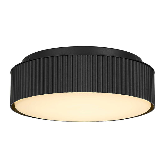Alteck Channel 9 inch sand black LED outdoor flush mount