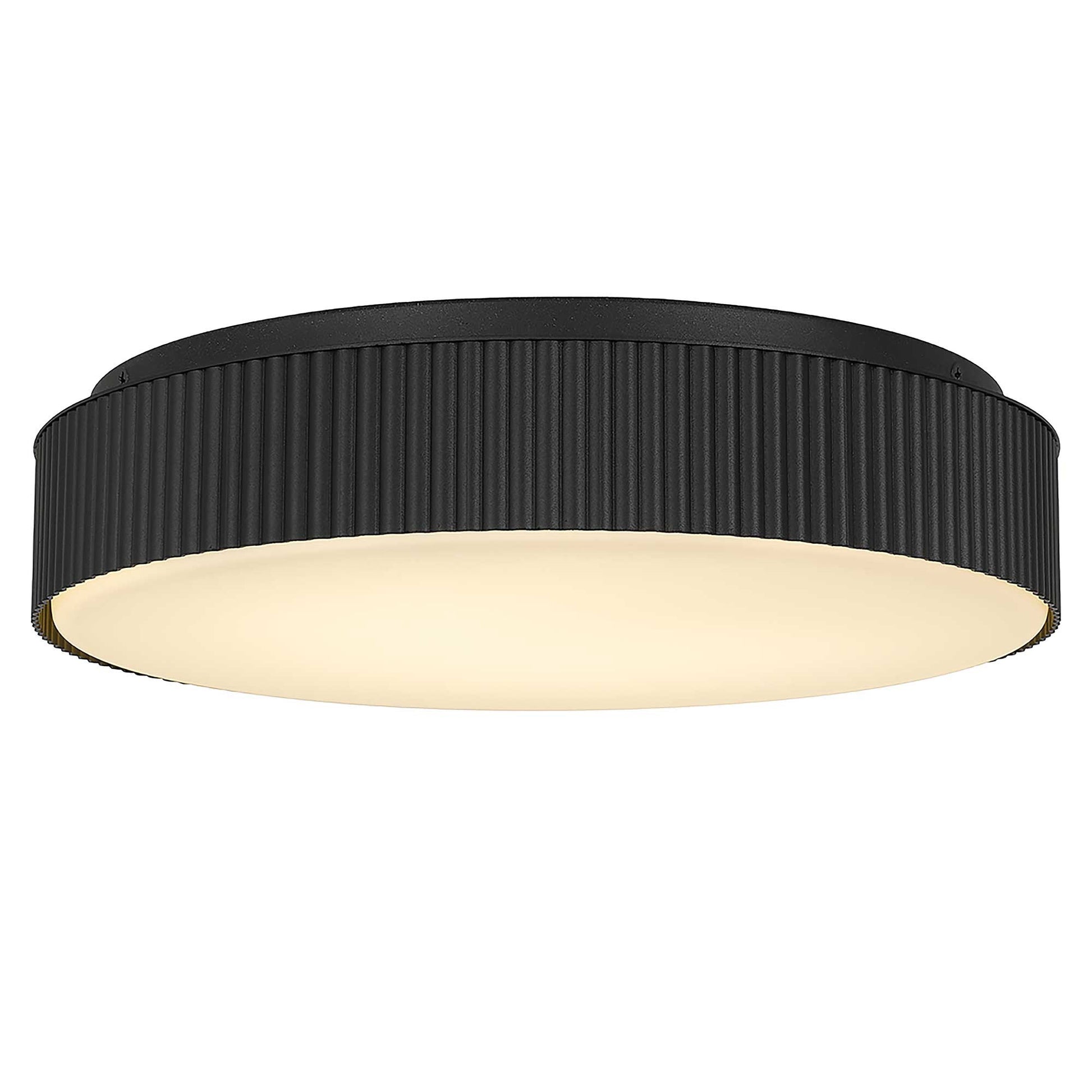 Alteck Channel 13 inch sand black LED outdoor flush mount