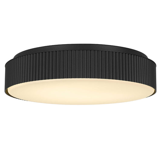 Alteck Channel 13 inch sand black LED outdoor flush mount