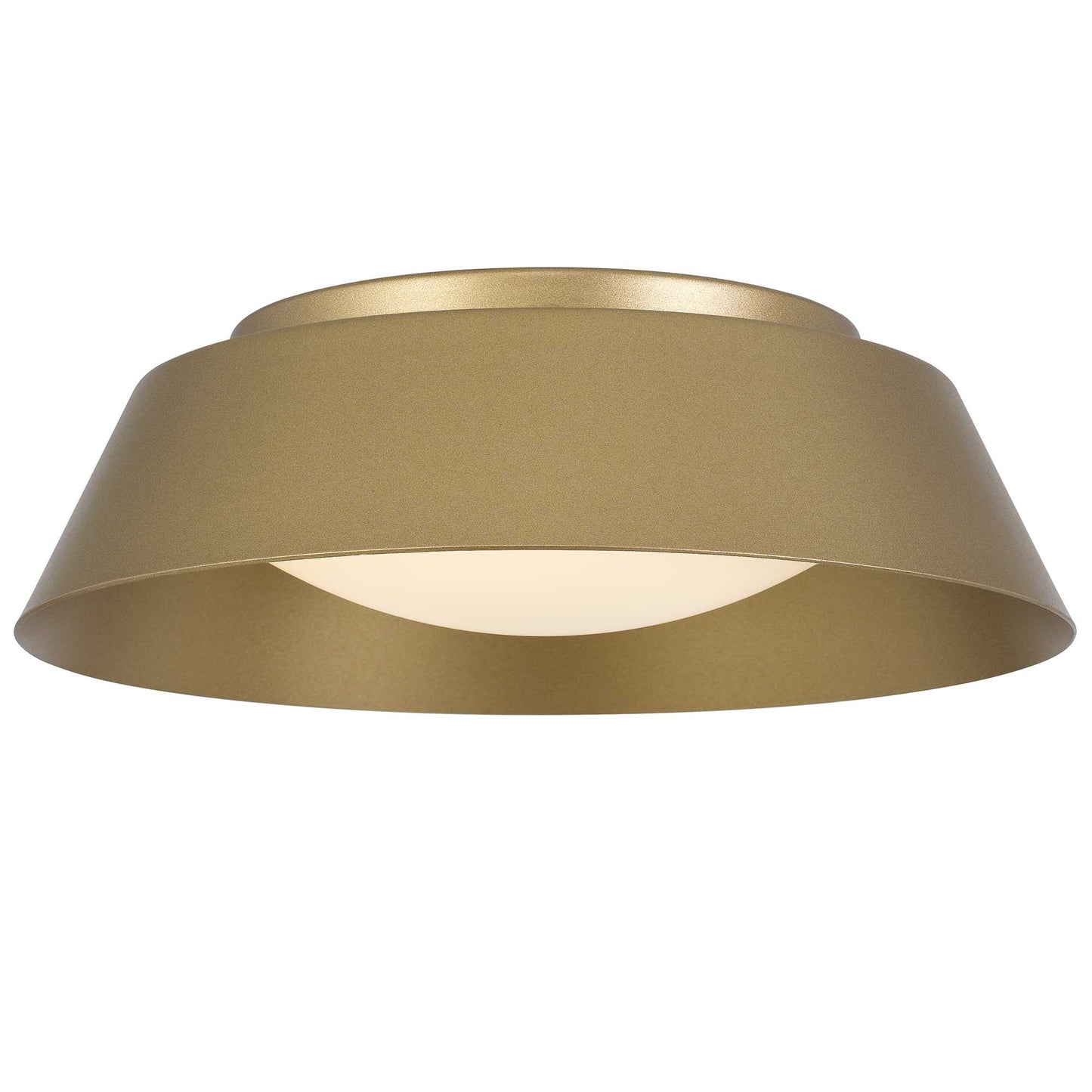 Alteck Pez 11 inch painted brass LED outdoor flush mount