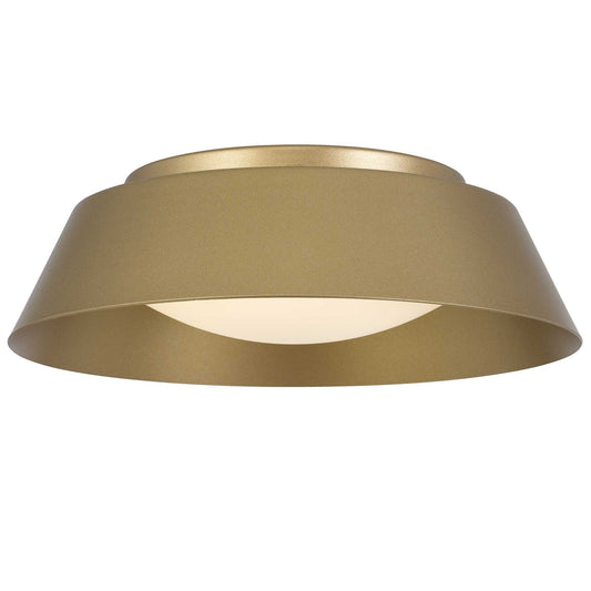 Alteck Pez 11 inch painted brass LED outdoor flush mount