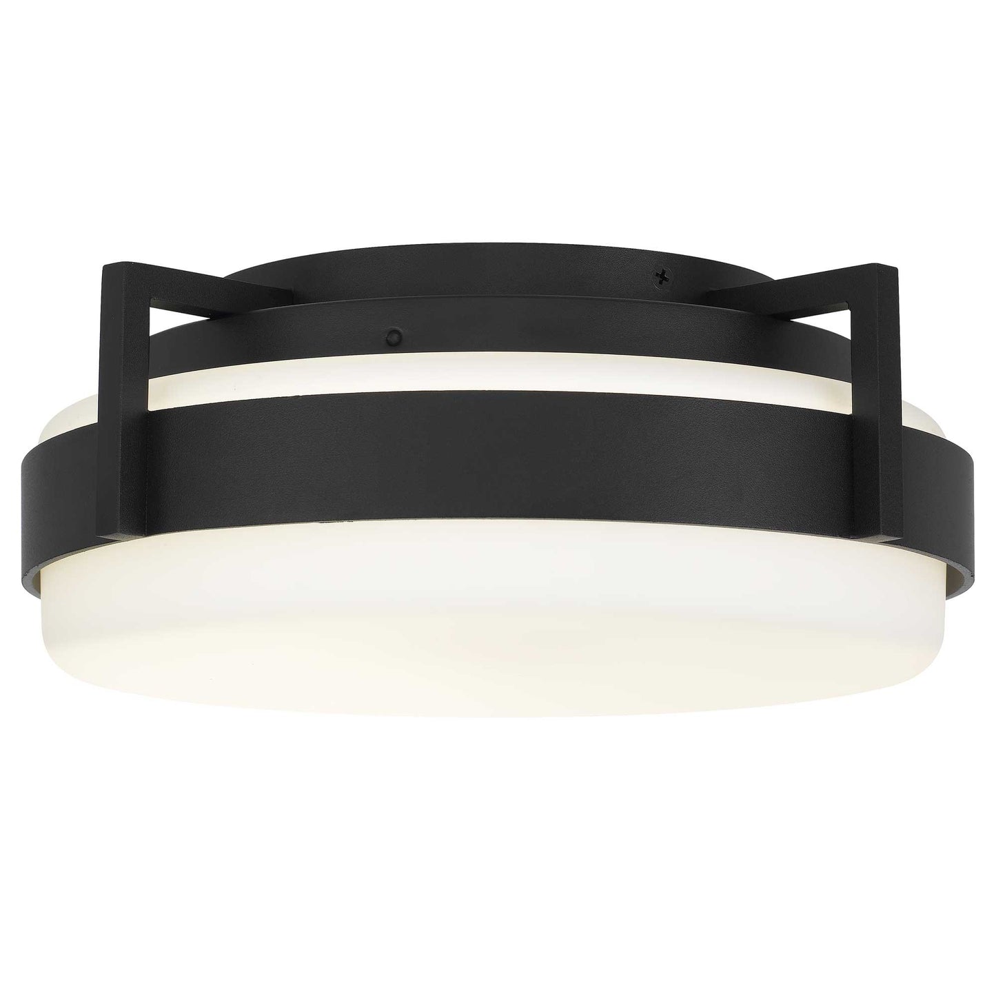 Alteck Ted 12 inch sand black LED outdoor flush mount