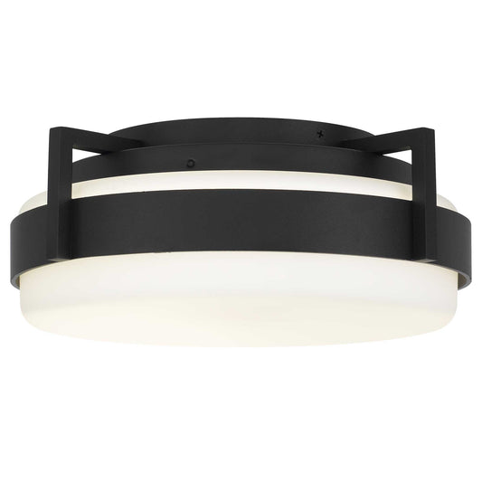 Alteck Ted 12 inch sand black LED outdoor flush mount