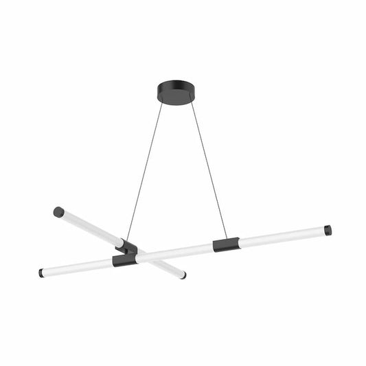 Kuzco Akari CH18548 48-inch LED chandelier with sleek illuminated bars and contemporary minimalist design