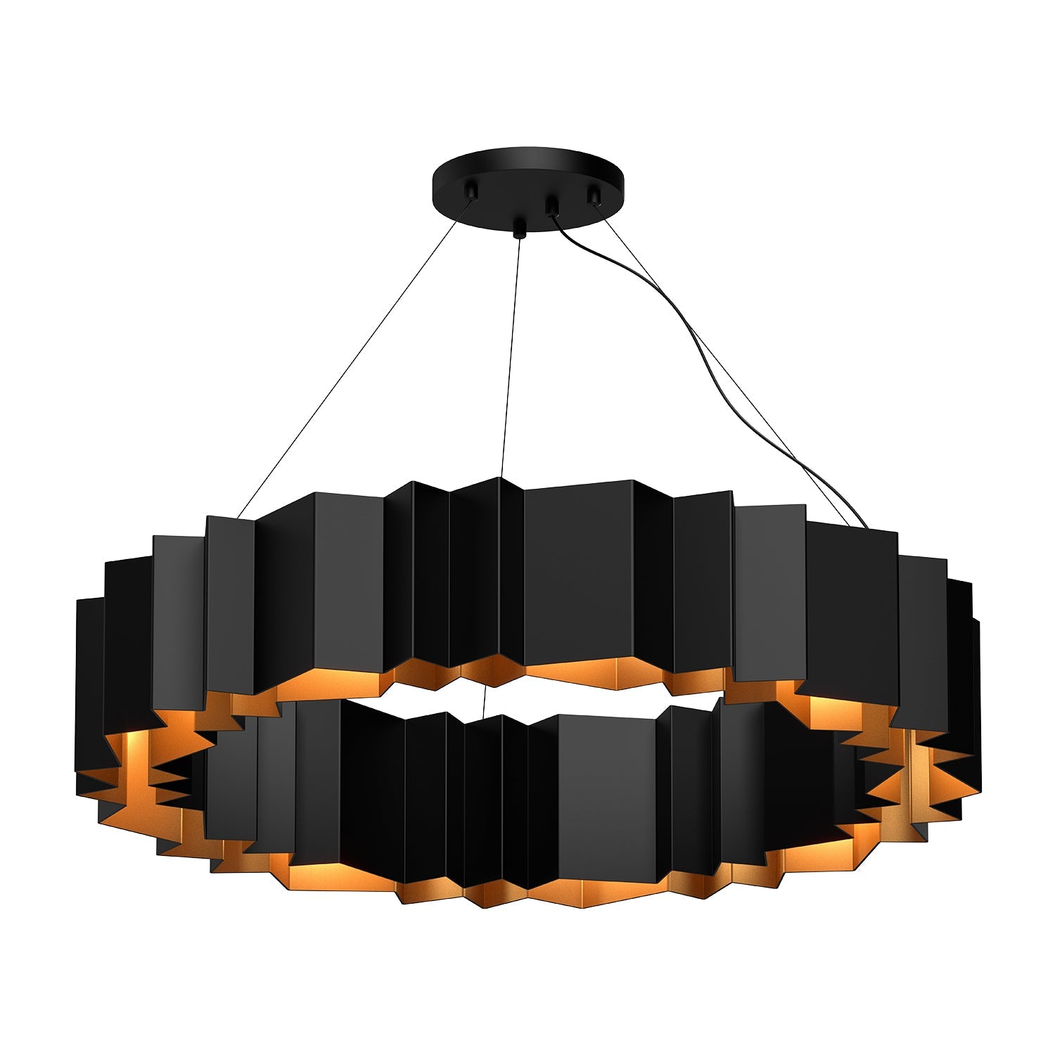 Kuzco Akira black chandelier CH58040-BK/GD