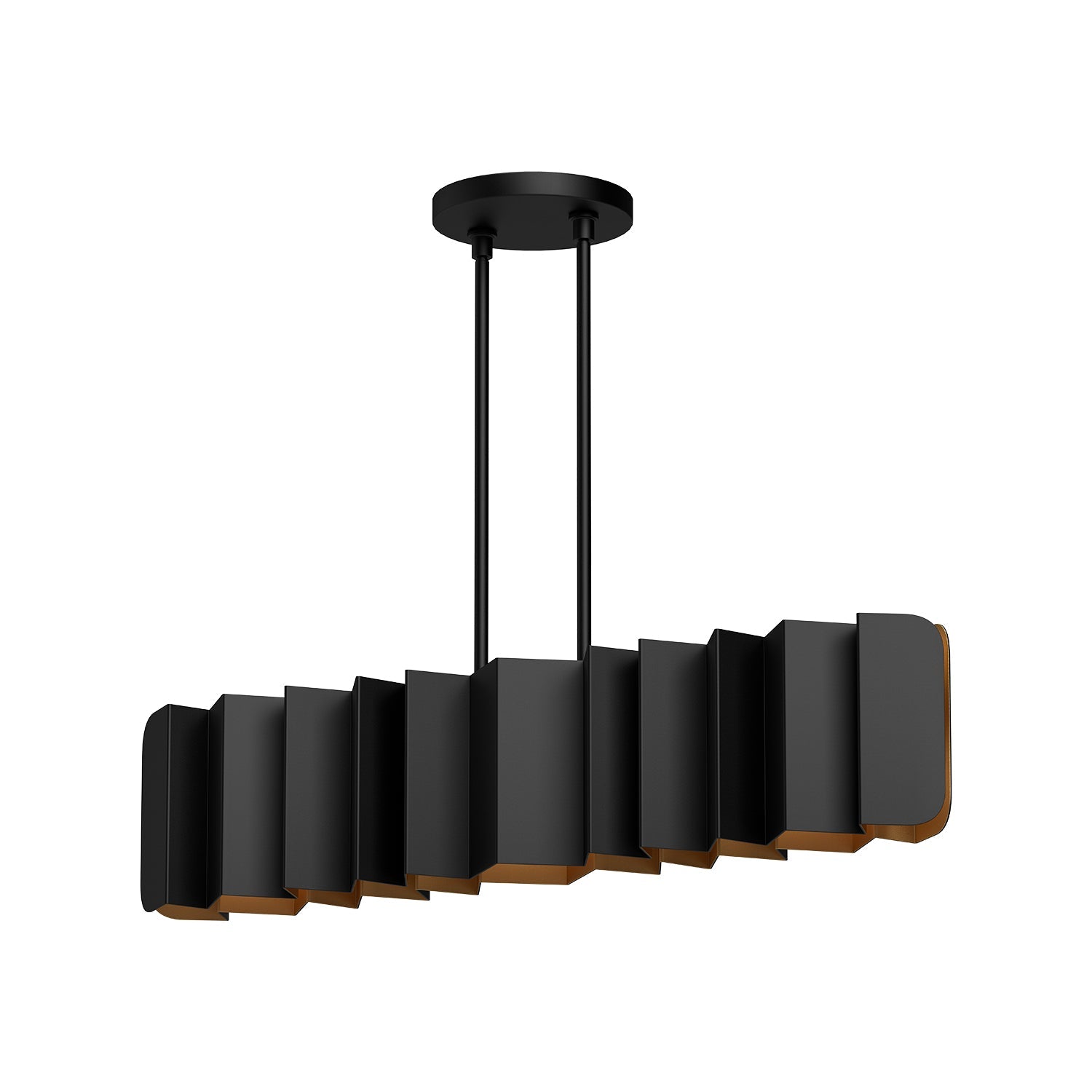 Kuzco Akira black linear pendant LP58042-BK/GD