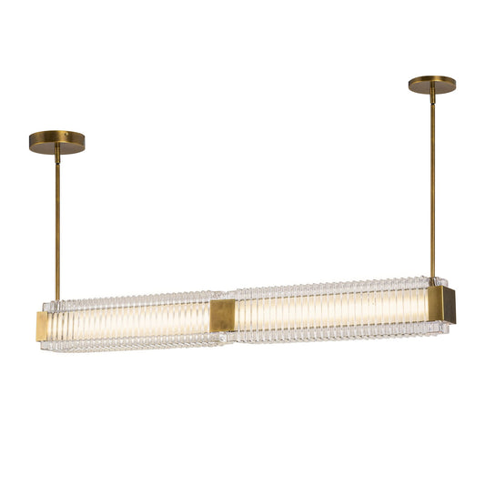 Alora Alai vintage brass linear pendant LP374247VBCR-UNV