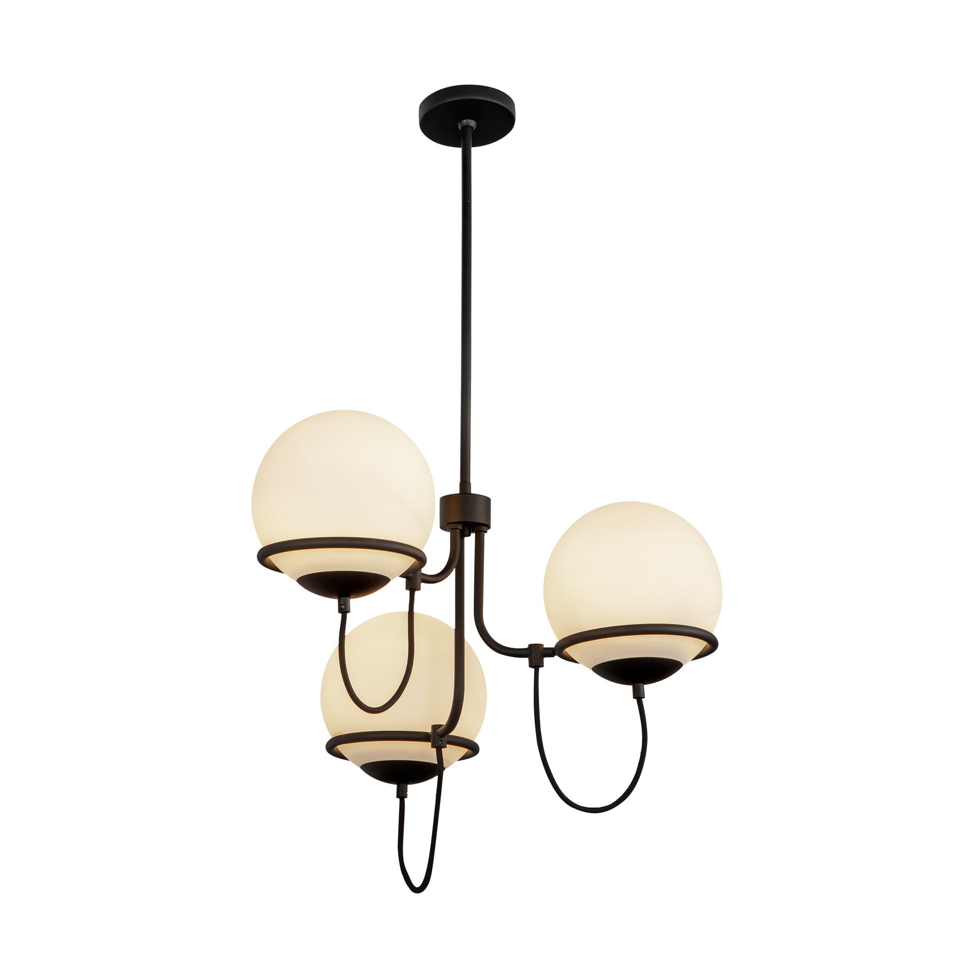 Alora Mood Alba matte black chandelier CH458323MBOP