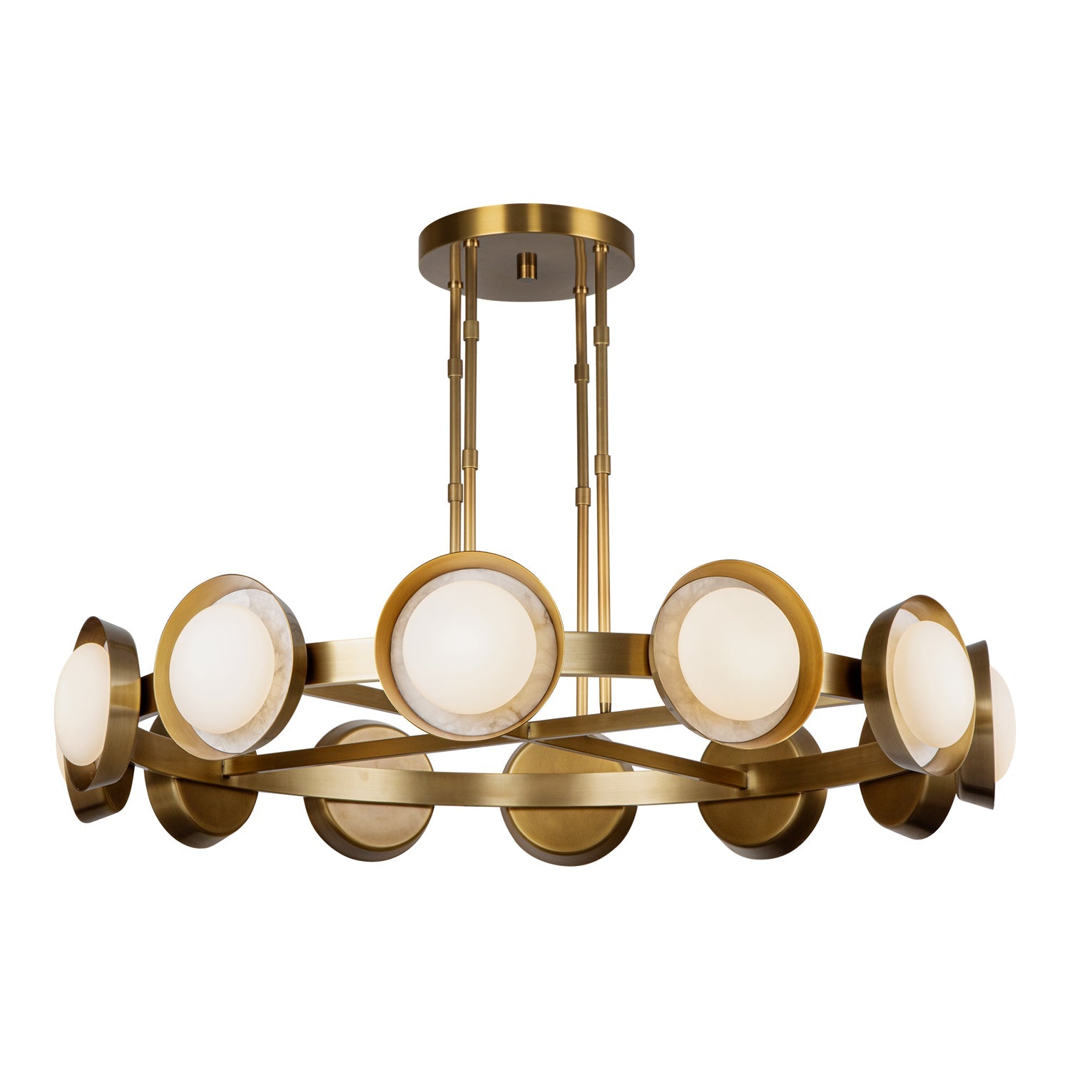 Alora Alonso vintage brass chandelier CH320050VB