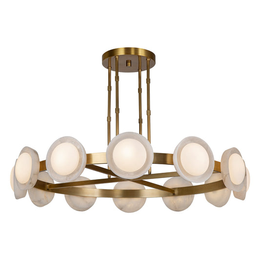 Alora Alonso vintage brass chandelier CH320050VBAR