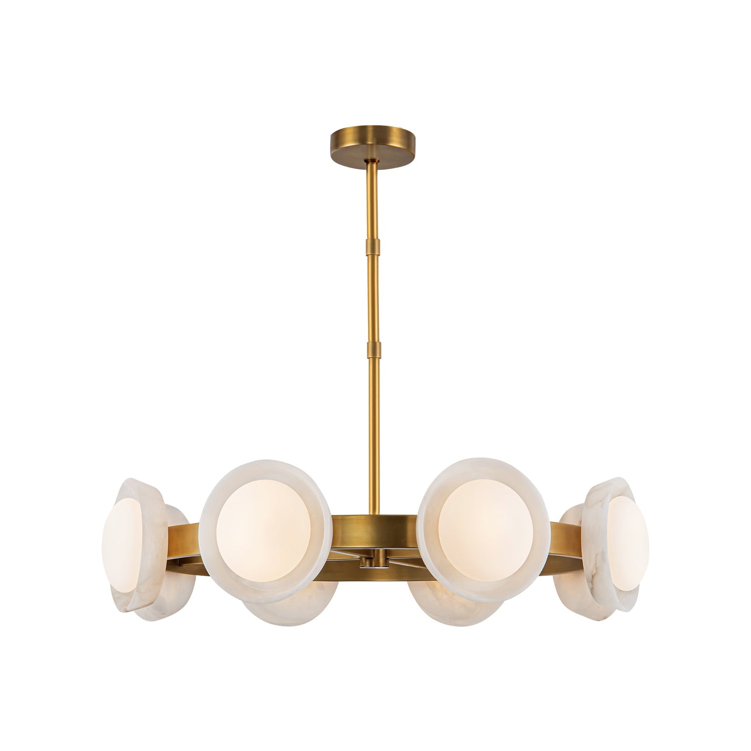 Alora Alonso vintage brass chandelier CH320837VBAR-UNV
