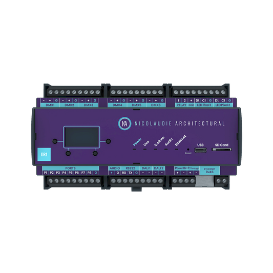 3072ch, Cloud, USB, Ethernet, Dali, Audio, 2000 scenes, 20 zones - American Lighting AML-DMX-N-DINADR1