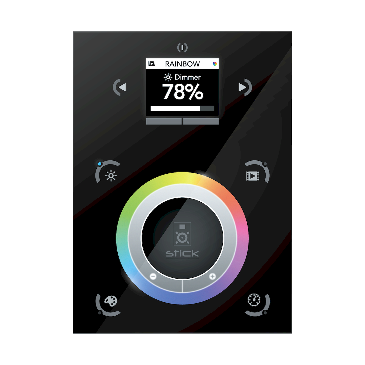 DE3 1024ch, Glass, USB, Ethernet, Color Screen, 500 Scenes, 10 Zones. BD1 Black Finish - American Lighting AML-DMX-N-STICKDE3-BK