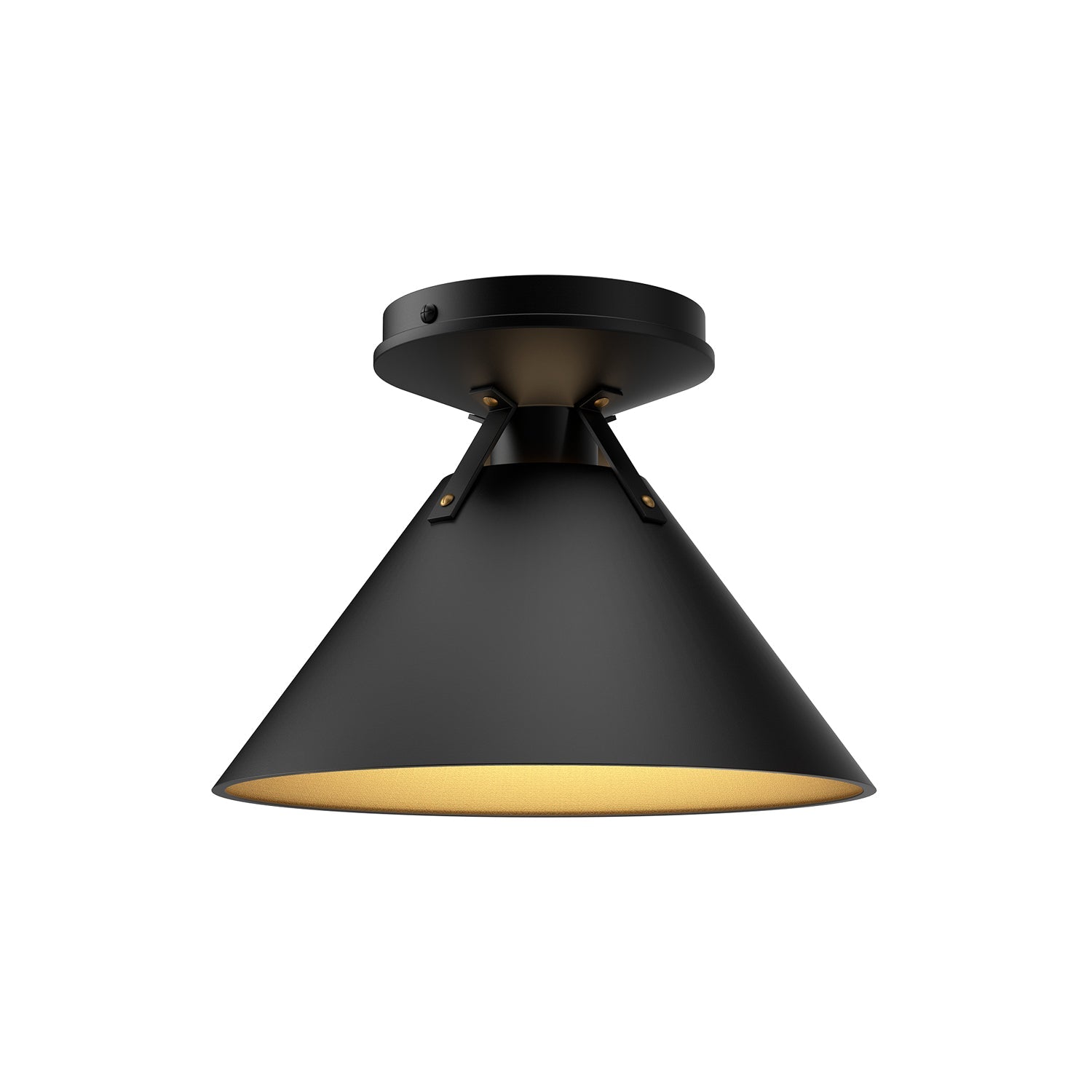 Alora Mood Archer matte black flush mount FM584507MB